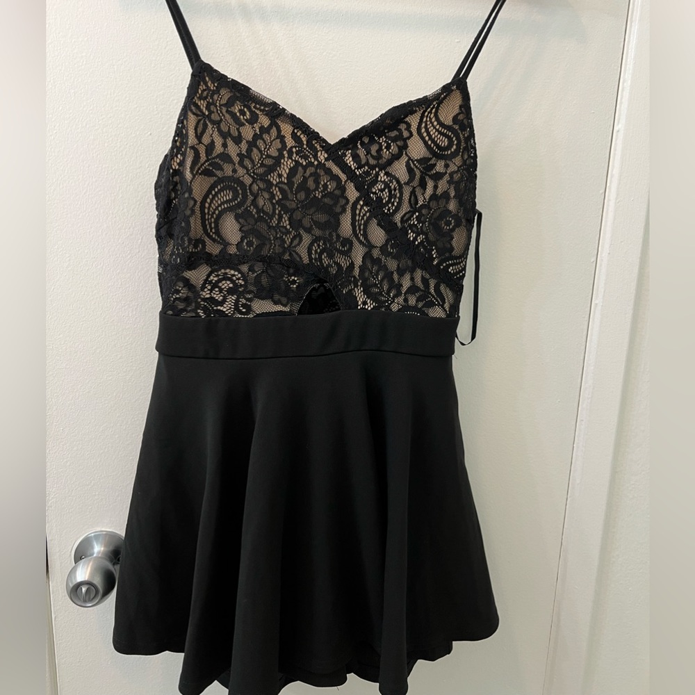 Forever 21 Lace Romper with Keyhole